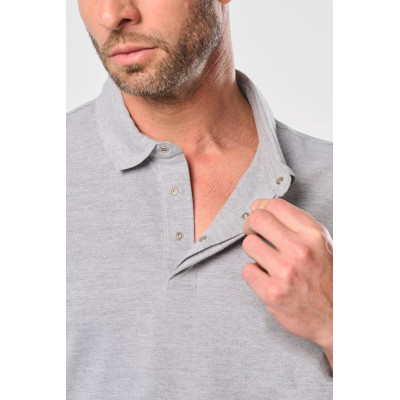 Men's short sleeve stud polo shirt